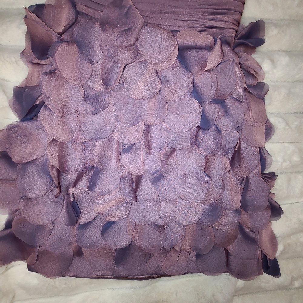 Purple Ruffled Tiered Sweetheart Mini Dress - Picture 7 of 13
